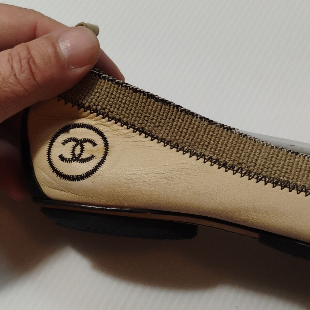 CHANEL Lambskin Leather Ballerina Flats Size 37EU With CALLOUTS - Picture 13 of 16